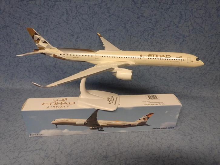 Airbus A350-1000 Etihad (nieuw), Hobby en Vrije tijd, Modelbouw | Vliegtuigen en Helikopters, Nieuw, Vliegtuig, 1:200 of kleiner