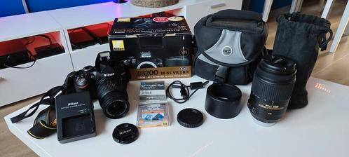 Nikon D3200 met 2 lenzen - Zo goed als nieuw, Audio, Tv en Foto, Fotocamera's Digitaal, Zo goed als nieuw, Spiegelreflex, Nikon