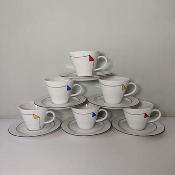 6 x kop & schotel, Vintage jaren '80, Kronester Bavaria beschikbaar voor biedingen