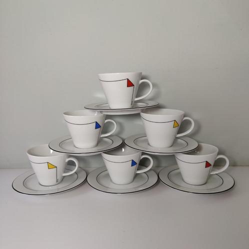 6 x kop & schotel, Vintage jaren '80, Kronester Bavaria, Huis en Inrichting, Keuken | Servies, Zo goed als nieuw, Kop(pen) en/of Schotel(s)