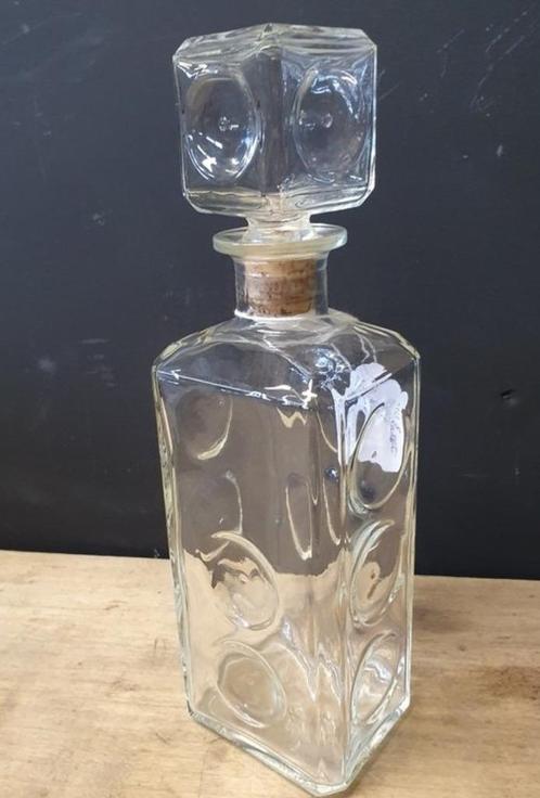 1105 Vintage brocante glazen karaf wijnfles decanteerfles, Verzamelen, Glas en Borrelglaasjes, Overige typen, Verzenden