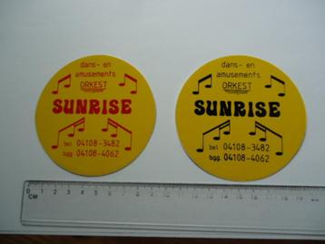 sticker oud SUNRISE orkest band vlijmen brabant muziek retro beschikbaar voor biedingen