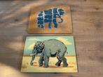 Oude legpuzzels  afbeelding olifanten, Antiek en Kunst, Ophalen of Verzenden