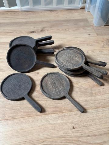 Rustieke Houten Onderzetters Amuseplankjes - 12 Stuks beschikbaar voor biedingen