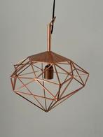 Moderne koperkleurige hanglamp, Huis en Inrichting, Lampen | Hanglampen, Ophalen, Gebruikt, Metaal, Minder dan 50 cm