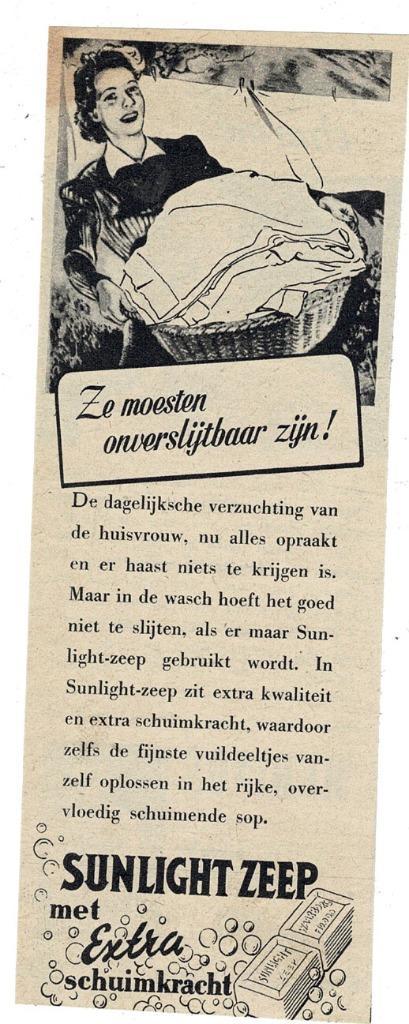 2x Ze moesten onverslijtbaar zijn, gebruik dan SUNLIGHT ZEEP, Verzamelen, Merken en Reclamevoorwerpen, Zo goed als nieuw, Overige typen