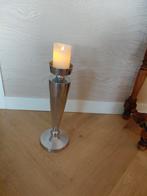 Zilveren kaars kandelaar, Antiek en Kunst, Ophalen of Verzenden, Zilver