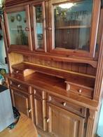 Antiek Brocante grenen buffetkast, Ophalen, Gebruikt, 150 tot 200 cm, Geloogd grenen