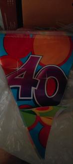Slinger met vlaggetjes 40 verjaardag, Ophalen of Verzenden, Zo goed als nieuw, Versiering, Verjaardag