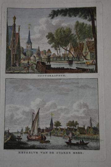 OOSTGRAFTDIJK 2 KOPERGRAVURES 1786-1792 JAN BULTHUIS E78 beschikbaar voor biedingen