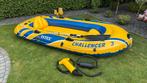 Intex Challenger 3 opblaasbare boot rubber, peddels en pomp, Ophalen of Verzenden, Zo goed als nieuw, Overige typen