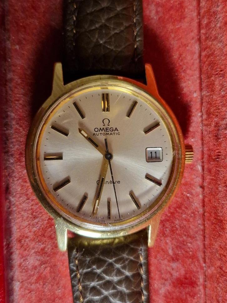 Omega Geneve automatic horloge, Sieraden, Tassen en Uiterlijk, Horloges | Heren, Zo goed als nieuw, Polshorloge, Omega, Overige materialen