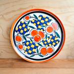 Ditmar Urbach bord handbeschilderd oranje blauw, Antiek en Kunst, Antiek | Keramiek en Aardewerk, Ophalen of Verzenden