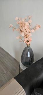 Vaas met kunstbloemen, Huis en Inrichting, Woonaccessoires | Vazen, Ophalen, Zo goed als nieuw, Glas, Minder dan 50 cm