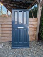 Hard houten voordeur, Doe-het-zelf en Verbouw, Deuren en Horren, 80 tot 100 cm, Gebruikt, Buitendeur, Ophalen