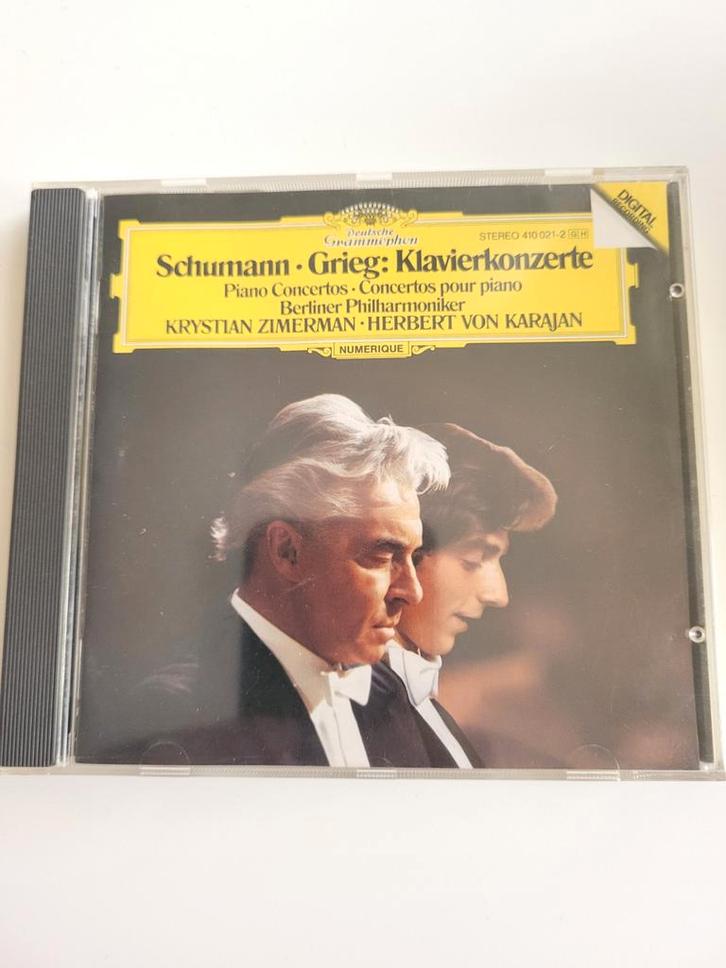 Schumann & Grieg: Klavierkonzerte - Karajan, Zimerman, Cd's en Dvd's, Cd's | Klassiek, Gebruikt, Orkest of Ballet, Romantiek, Ophalen of Verzenden