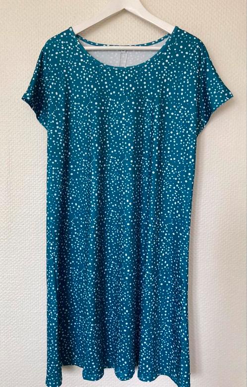 MARIA & GABRIELE Aquablauw Gestipt Jurkje Maat L, Kleding | Dames, Jurken, Zo goed als nieuw, Maat 42/44 (L), Blauw, Knielengte