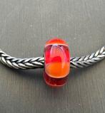 TGLBE-10321 trollbead oranje rood, Sieraden, Tassen en Uiterlijk, Bedels, Ophalen of Verzenden, Nieuw, Glas of Kristal, Trollbeads