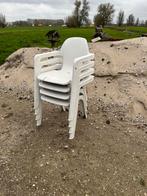Gratis af te halen, 4 degelijke kuipstoelen, Ophalen, Gebruikt, Kunststof