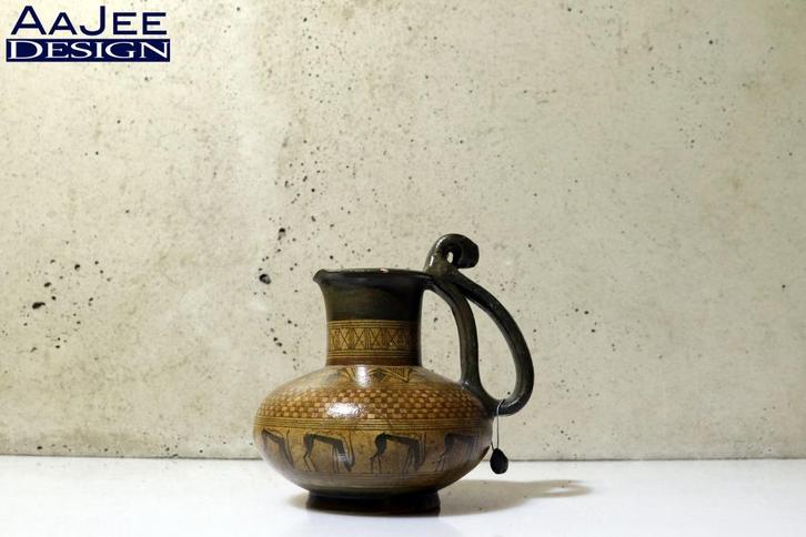 Nina Ceramic – Geometrische kruik – Herten – Replica 700 BC, Antiek en Kunst, Antiek | Keramiek en Aardewerk, Ophalen of Verzenden