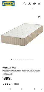 Vatnestrom ikea matrassen 2 keer 80 (160 cm breed), Huis en Inrichting, Ophalen, Tweepersoons, Zo goed als nieuw, 80 cm