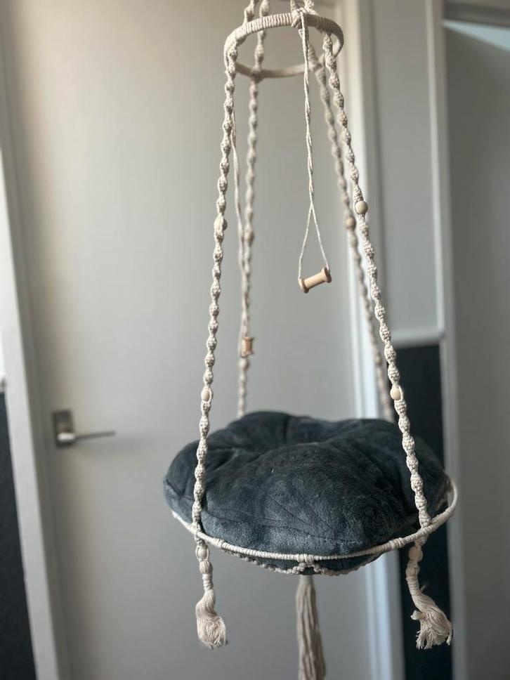 Unieke handgemaakte macramé kattenhangmat – boho stijl, Dieren en Toebehoren, Kattenmanden, Nieuw, Ophalen of Verzenden