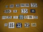 oud emaille huisnummer 35 ook 36 37 38 39 40 41 42 43 44 45, Antiek en Kunst, Antiek | Emaille, Ophalen of Verzenden