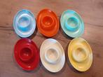 Set van 6 vintage Revolit eierdopjes in diverse kleuren, Overige materialen, Gebruikt, Overige typen, Ophalen of Verzenden
