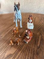 Groep Goebel Boxer honden beeldjes - bruin en lichtbruin, Verzamelen, Beelden en Beeldjes, Ophalen of Verzenden, Gebruikt, Dier