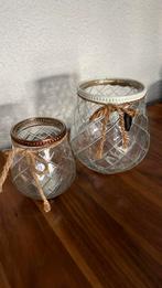 2x Riverdale windlichten, Ophalen of Verzenden, Zo goed als nieuw, Overige materialen, Minder dan 25 cm