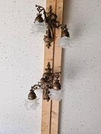 Twee antieke bronzen cupido engelen wandlampen  goede staat, Ophalen of Verzenden