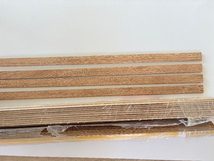 Plakplinten eiken, 34 stuks voor circa 80 meter., Doe-het-zelf en Verbouw, Plinten en Afwerking, Nieuw, Plinten, Mdf, 200 tot 250 cm