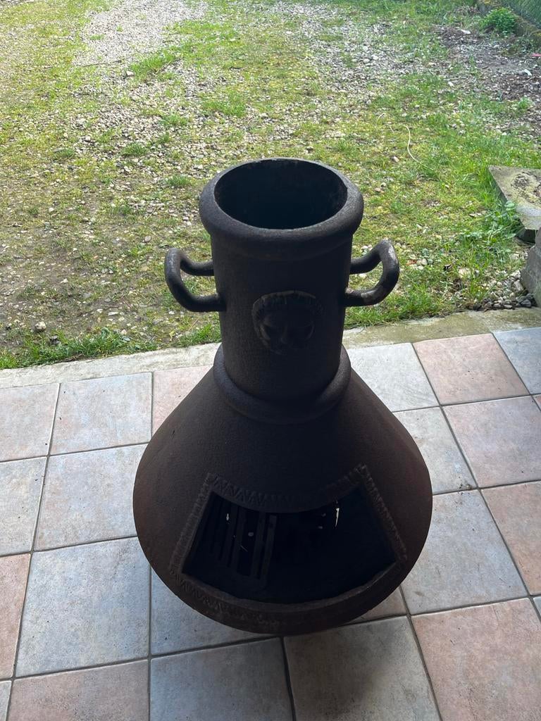 Gietijzeren buitenkachel, Tuin en Terras, Ophalen, Gebruikt