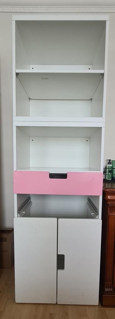 Ikea stuva witte kast met roze lade en draadmanden, Huis en Inrichting, Kasten | Kledingkasten, Gebruikt, 50 tot 100 cm, 150 tot 200 cm