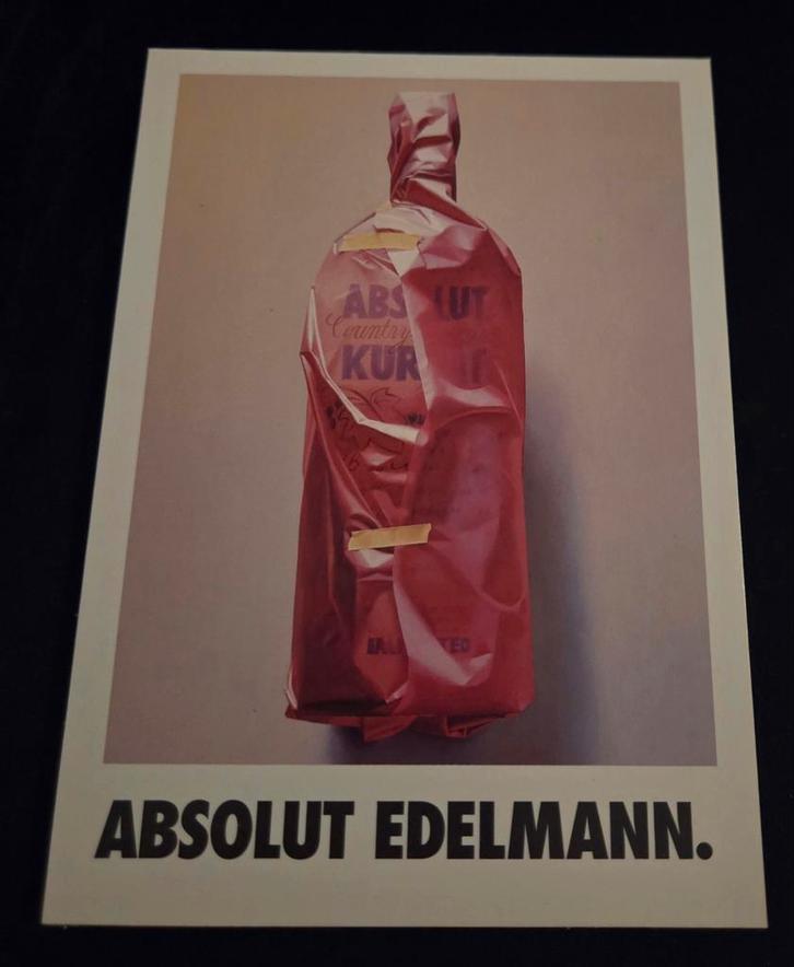 Absolut Vodka - Absolut Edelmann, Verzamelen, Ansichtkaarten | Themakaarten, Ongelopen, 1980 tot heden, Overige thema's, Verzenden