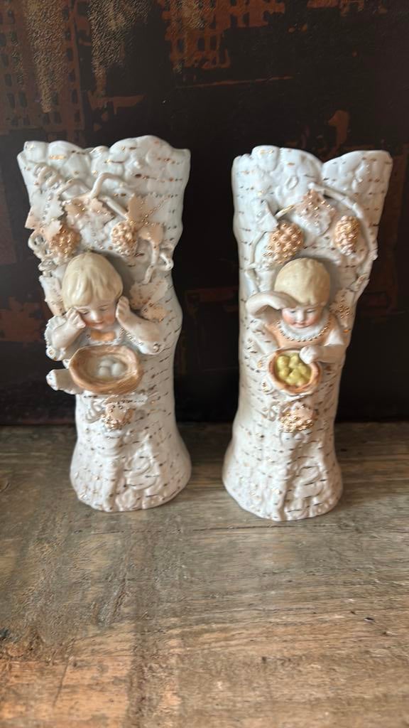 2x antieke Heubach vaasjes, Ophalen of Verzenden