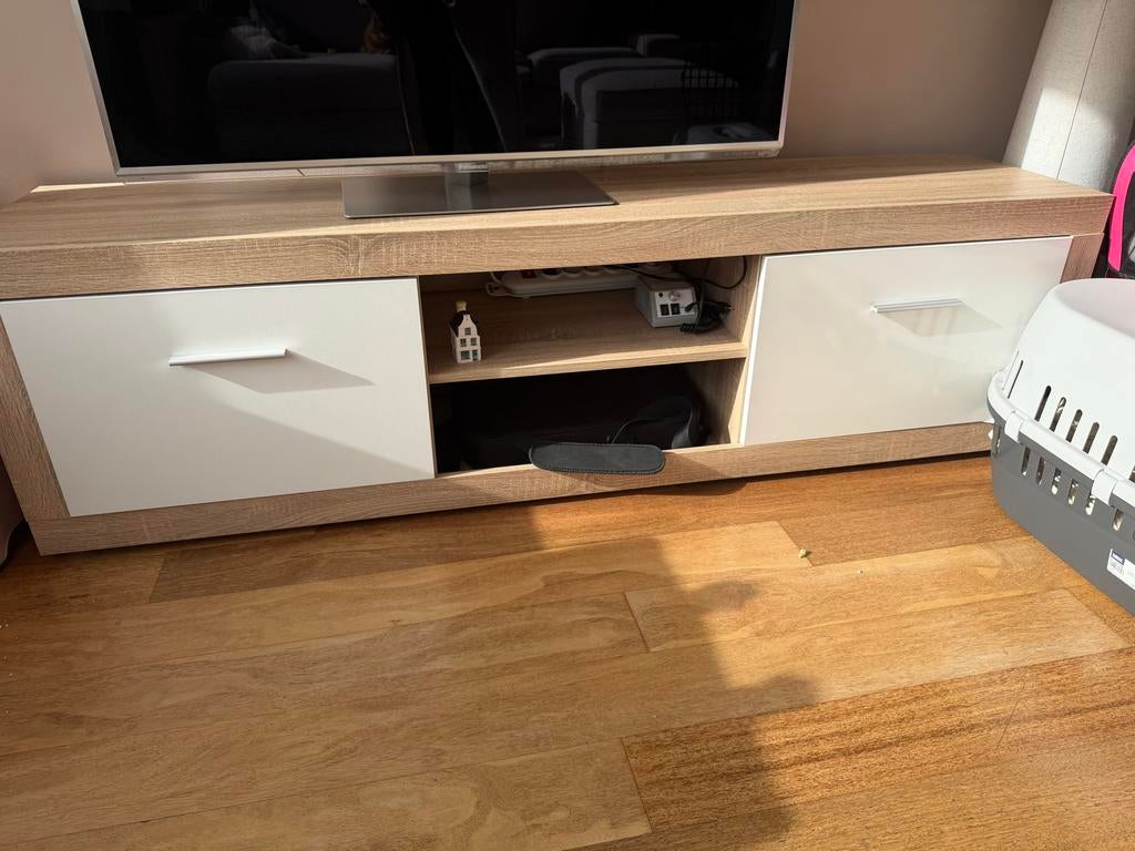 Jysk lintrup tv meubel met opbergruimte, Ophalen, 100 tot 150 cm, Zo goed als nieuw, Minder dan 100 cm