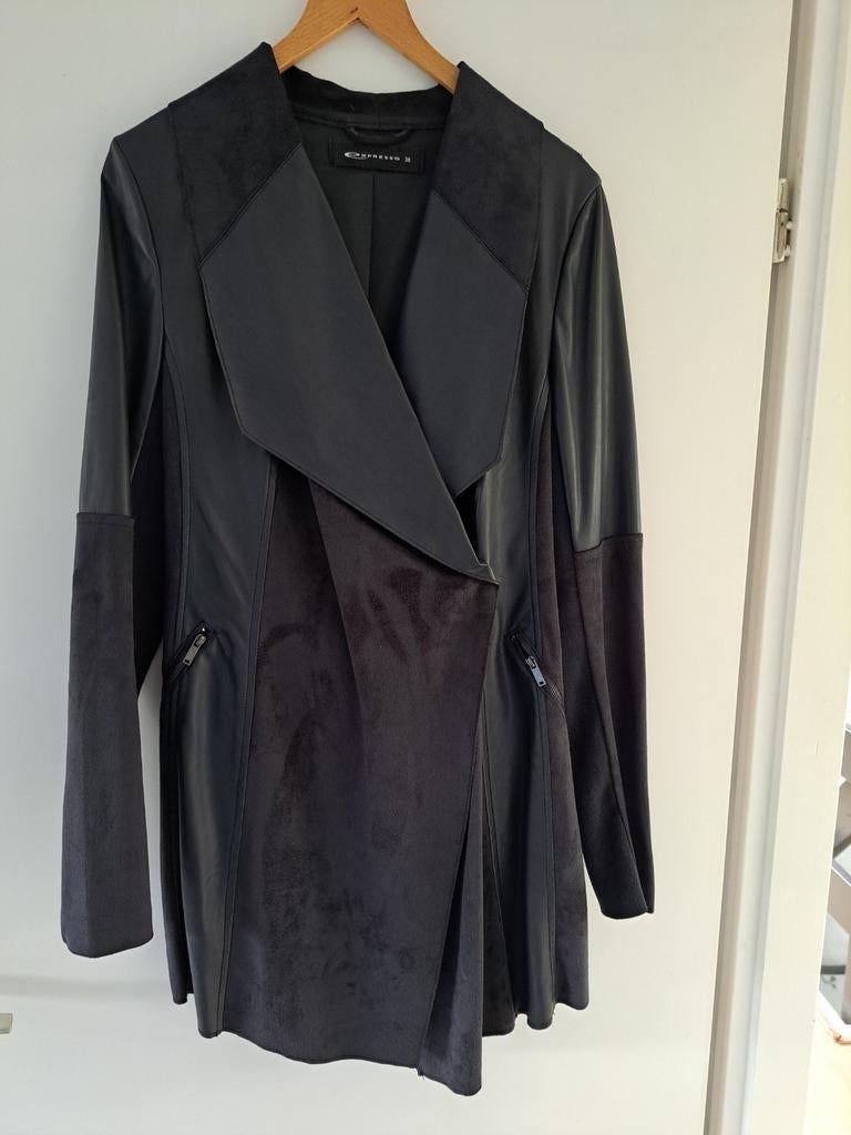 Apart nep leren vest/jasje Expresso, Kleding | Dames, Ophalen of Verzenden, Nieuw, Maat 38/40 (M), Zwart