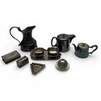 Lot divers verzilverd en tin, Ophalen of Verzenden