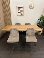 Eetkamerstoel beige, Ophalen, Zo goed als nieuw, Rond, 50 tot 100 cm