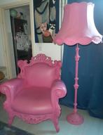 Roze rubber design JSPR fauteuil + lamp Plastic Fantastic, Ophalen, Overige materialen, Gebruikt, 75 tot 100 cm