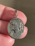 zilveren art-nouveau kettinghanger, Ophalen of Verzenden, Zo goed als nieuw, Zilver