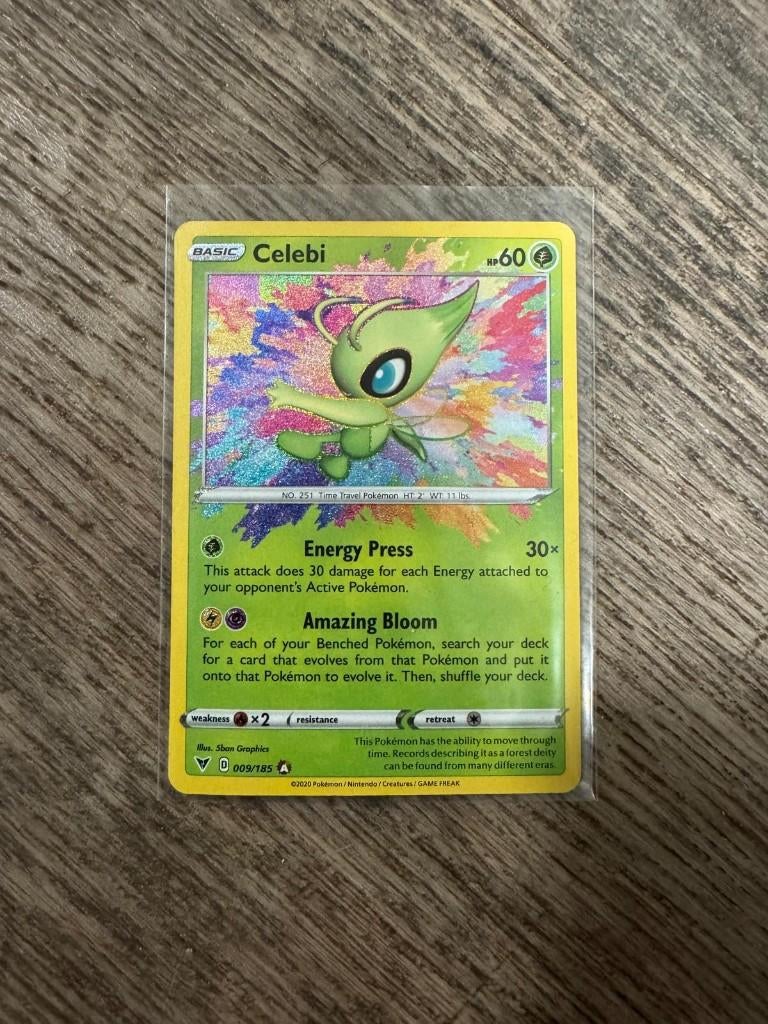 celebi pokemon kaart, Ophalen of Verzenden, Zo goed als nieuw, Losse kaart