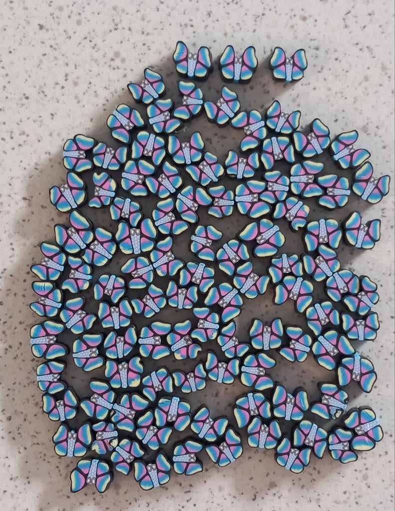 Vlinder blauw polymeer kralen, Hobby en Vrije tijd, Kralen en Sieraden maken, Ophalen of Verzenden, Nieuw, Kraal