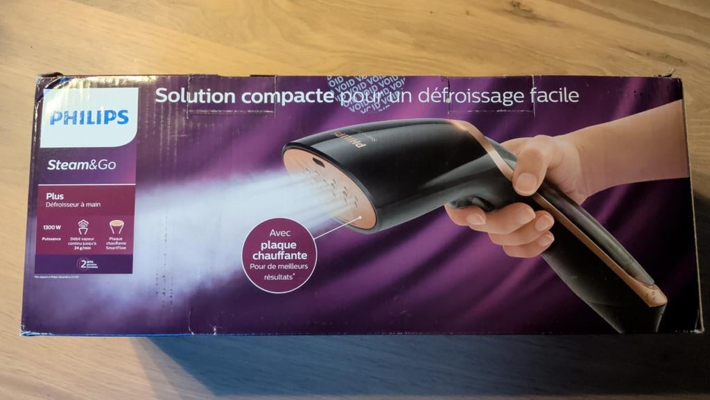 Philips Steam&Go Plus Handstomer Incl. Opbergtas, Witgoed en Apparatuur, Ophalen of Verzenden, Zo goed als nieuw, Kledingstomer