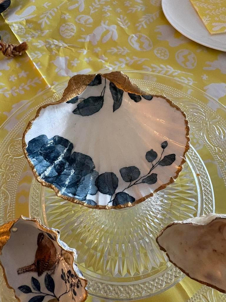 Grote schelp en twee kleine, Blauw, Ophalen of Verzenden, Natuurlijk materiaal, Landelijk