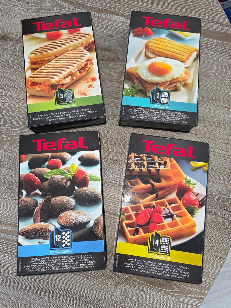 Tefal Snack Collection Platen 1, 3, 4 en 12, Ophalen of Verzenden, Uitneembare platen, Zo goed als nieuw