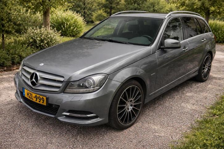 Mercedes-Benz C-Klasse C180 BE Estate Aut7 2011 Grijs/Blauw, Auto's, Mercedes-Benz, Particulier, C-Klasse, ABS, Airbags, Airconditioning