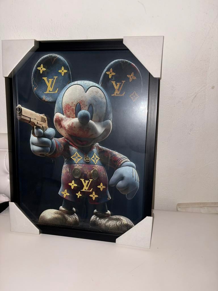 Portret mickey mouse x louis vuitton, Ophalen of Verzenden