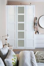 Ikea Pax kasten Compleet, wit, hoge variant, 3 deurs, Gebruikt, 200 cm of meer, 150 tot 200 cm, Wit neutraal